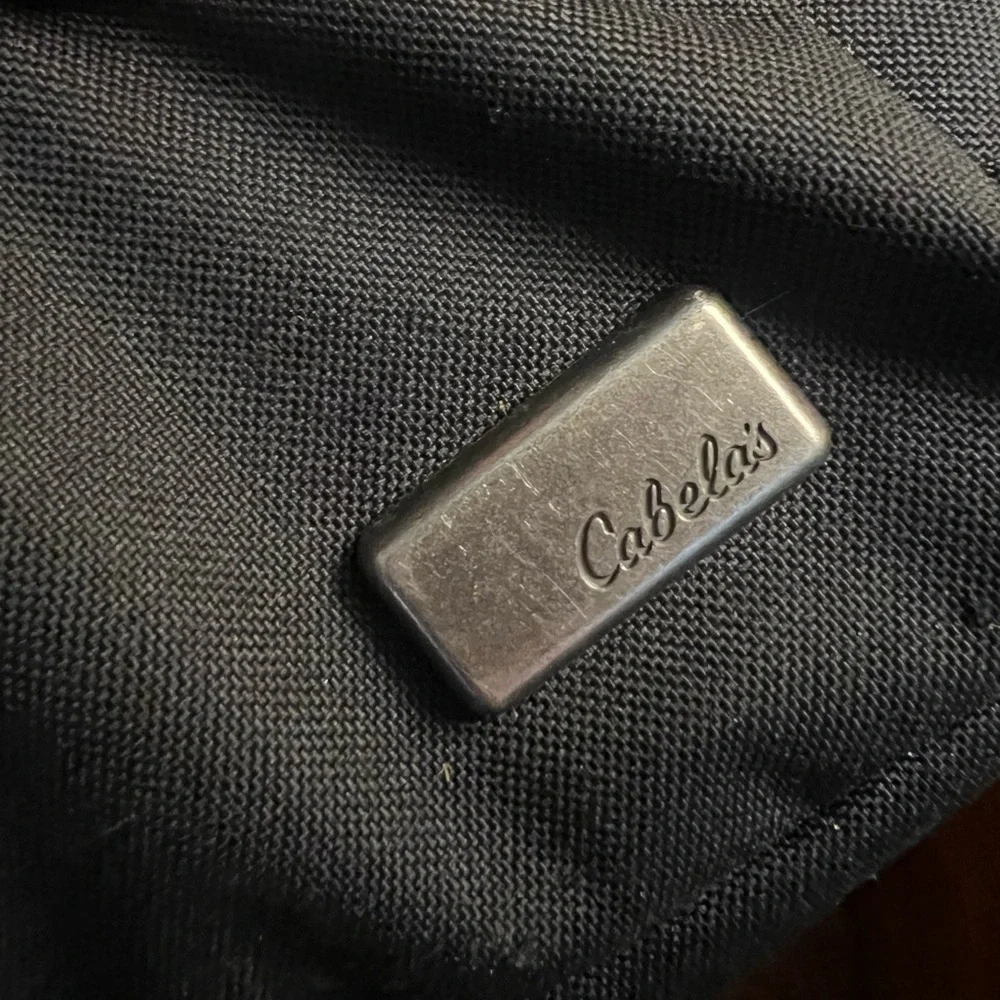 CABELA'S Classic Nylon Classic Crossbody Multi Pocket Travel Bag Black Adj Strap